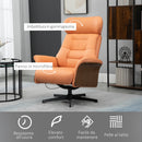 Poltrona Reclinabile e Girevole 80x84x104 cm in Microfibra Arancione