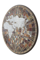 Pannello Bizantino Map Ø125x3,5 cm in Ferro Multicolor