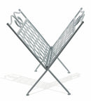 Portariviste Pieghevole in Ferro Battuto 34x34x33 cm Soriani Bianco