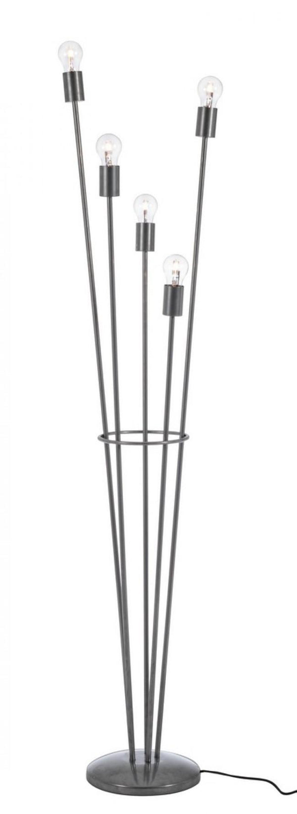 prezzo Lampada da Terra Piantana 34x30x155 cm 5 Luci E27 in Acciaio Argento