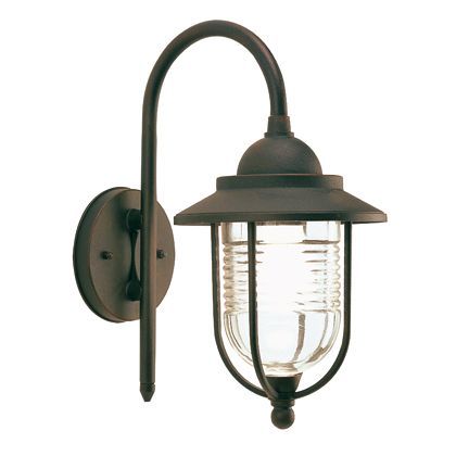 sconto Lampada Applique Piccola in Basso Color Ruggine da Esterno Linea Porto Sovil