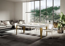 Tavolo Allungabile 160-264x90x77 cm Flame Bianco Frassino