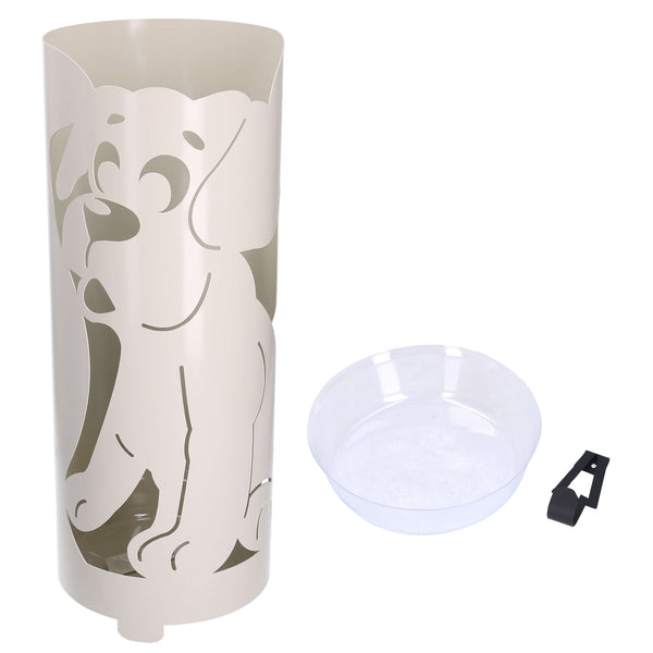 Portaombrelli in metallo crema cane tondo cm Ø19xh49 online