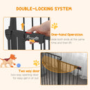 Cancelletto di Sicurezza per Animali Domestici 123x102x90 cm in Metallo e Plastica Nero