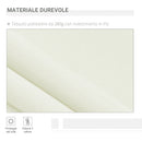 Tenda da Sole Avvolgibile a Parete 295x245 cm in Alluminio e Poliestere Bianco