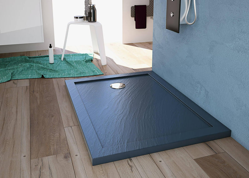 Piatto Doccia in Acrilico Fosterberg Floret Antracite Varie Misure