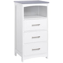 Mobiletto Bagno 3 Cassetti 40x33x80 cm in MDF Bianco