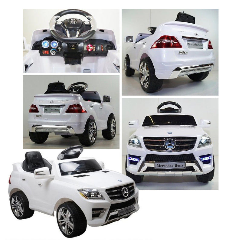 Macchina Elettrica per Bambini 6V con Licenza Mercedes Benz ML350 Bianca