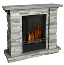 Camino a Bioetanolo da Pavimento 90x30x80 cm Tigullio Effetto Pietra Grigia