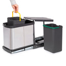 Pattumiera da Cucina ad Estrazione 2x 12 L in Acciaio Emuca 