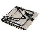 Set 2 Sdraio 142x51x40 cm Pieghevoli con Tasca Resistente Acqua in Tessuto Oxford Beige      