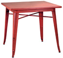 Tavolo Quadrato in Metallo Bristol Rosso