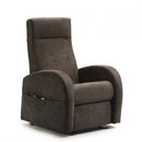 Poltrona Alzapersona Elettrica 2 Motori 74x85x160 cm in Tessuto Marrone