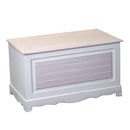 Baule Cassapanca Contenitore 80x45xh45 cm in Legno Crema