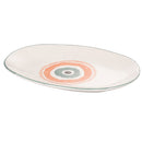 Piatto Piano Ovale 37,5x27x4 cm  in Ceramica VdE Tivoli 1996 Occhio Marino