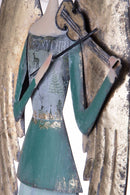 Statuina Angelo con Violino su Piedistallo 93 cm in Metallo