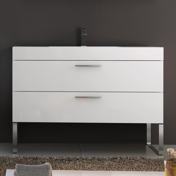 acquista Mobile da Bagno con Piedi Laccato Bianco 120cm Fosterberg Hvid 4