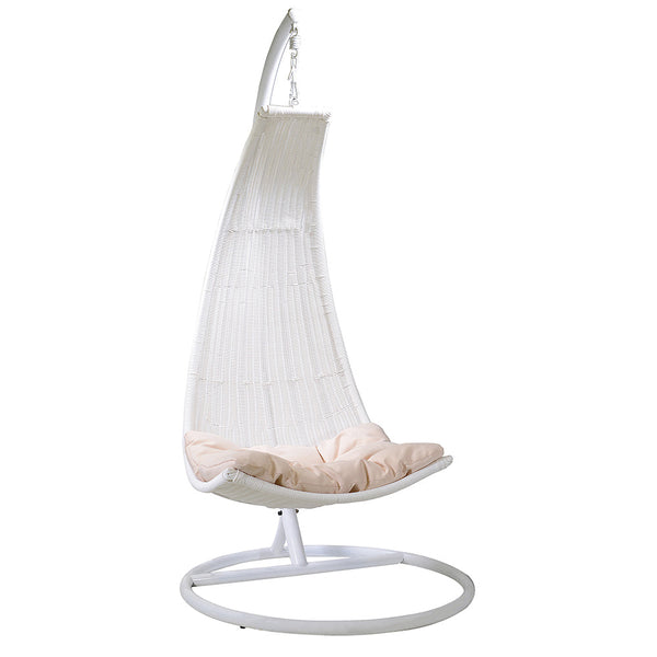 Dondolo da Giardino Pensile in Polyrattan 1 posto Pendent Bianco online