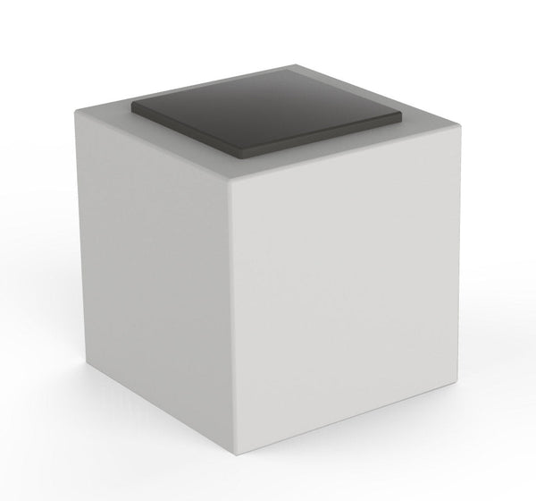 Pouf da Giardino 50x50 cm con Cuscino in Resina Arkema Iris Comfort Bianco online