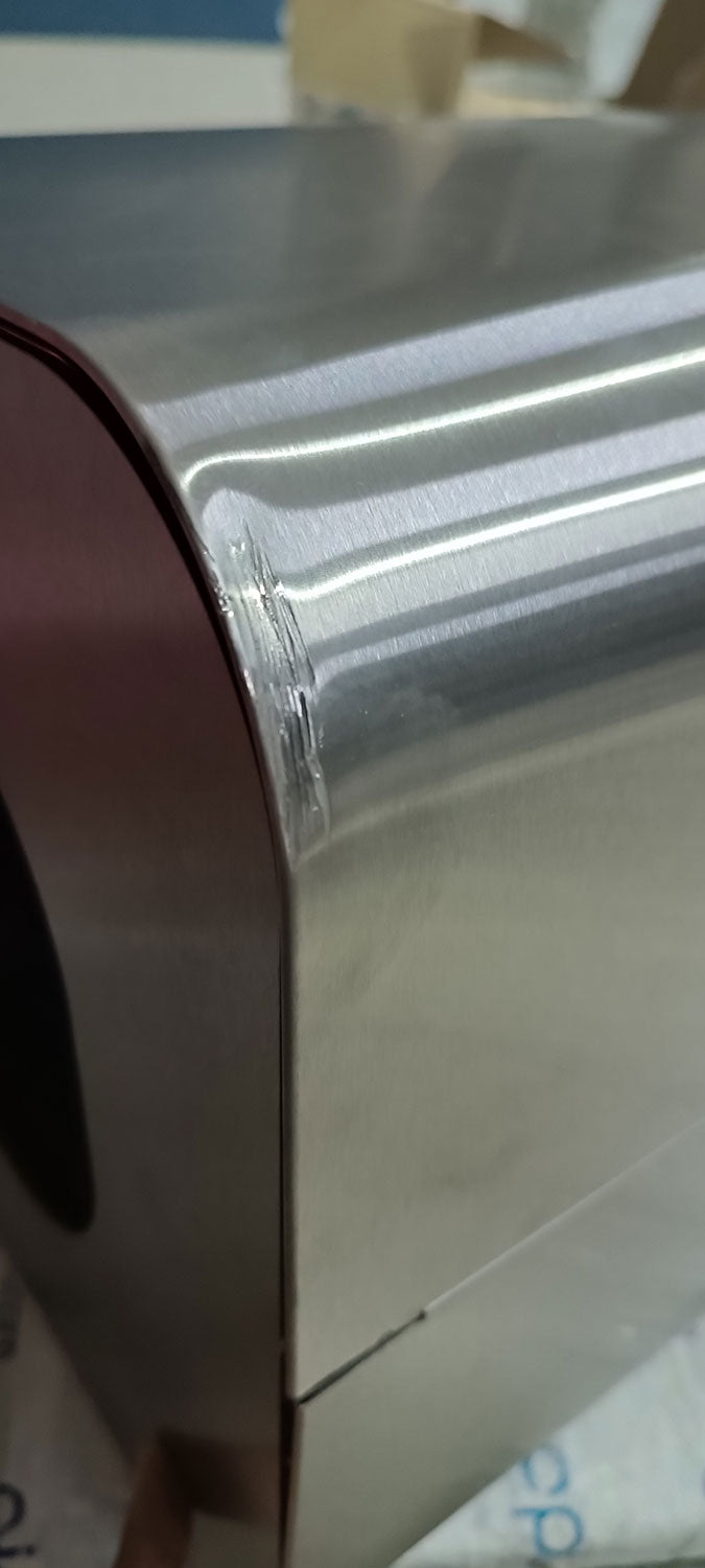 Pattumiera Per Raccolta Rifiuti 30x30xh80 cm In Acciaio Inox con Pittogramma Magnetico Argento Seconda Scelta