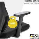 Sedia Direzionale da Ufficio 62x64x118/133 cm Ergonomica con Poggiabraccia Regolabili Nera