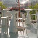 Tavolino da Giardino Ø65x110 cm in Resina Arkema Drink Bianco