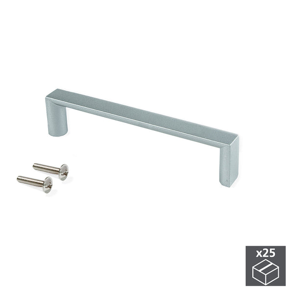 prezzo Maniglie per Mobile Interasse 96 mm Zama Grigio Metallizzato 25 Pezzi Emuca