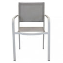 Sedia da Giardino Zante Impilabile 56x60x84 h cm in Textilene Tortora