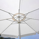 Ombrellone da Giardino in Alluminio Ø3m con Manovella Vorghini Round Bianco e Ecrù