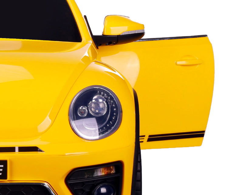 Macchina Elettrica per Bambini 12V con Licenza Volkswagen Maggiolino Gialla