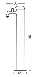 Fontana da Giardino con Rubinetto Belfer 42/ARF Avorio