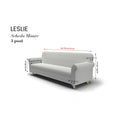 Copridivano Elasticizzato in Poliestere Leslie Marrone Varie Misure