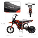 Moto Elettrica per Bambini con Acceleratore Manuale 2 Velocità 8-16km/h Rosso  