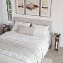 Set 2 Comodini 25x25x60 cm in MDF Elos Light Mocha