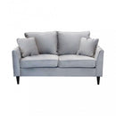 Divano 2 Posti Chandler 152x81x89 h cm in Velluto Tortora