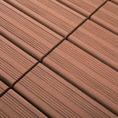 Pavimentazione da Esterno Incastrabile 11 Mattonelle 30x30x2.2 cm Marrone 