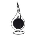 Orologio da Tavolo Pendolo 11x14xh25 cm in Metallo Nero