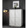 Credenza Rock 4 ante effetto marmo bianco 92x43x145h cm