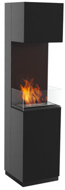 Camino a Bioetanolo da Pavimento 40,8x170 cm con Vetro Flig Nashville Nero