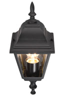 Applique da Esterno Attacco E27 in Alluminio Nero Opaco