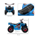 Mini Quad Elettrico per Bambini 6V Blu Grigio e Nero