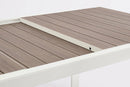 Tavolo Allungabile da Esterno 160-240x100x75h cm in Alluminio e Polywood Belmar Vapor  