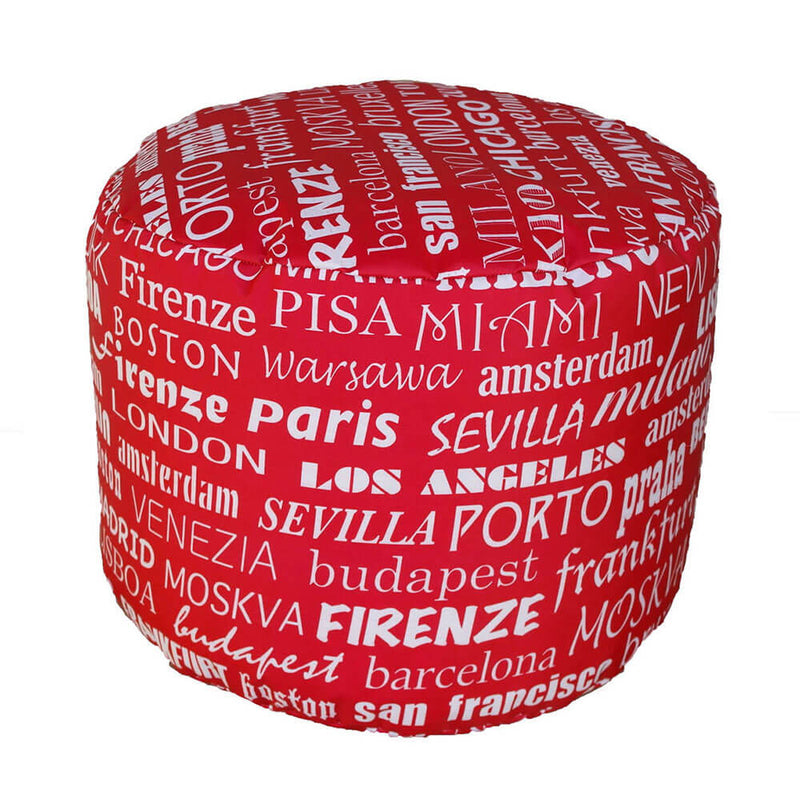 Pouf Puff Puf Tondo 50x40cm Big City Rosso Avalli