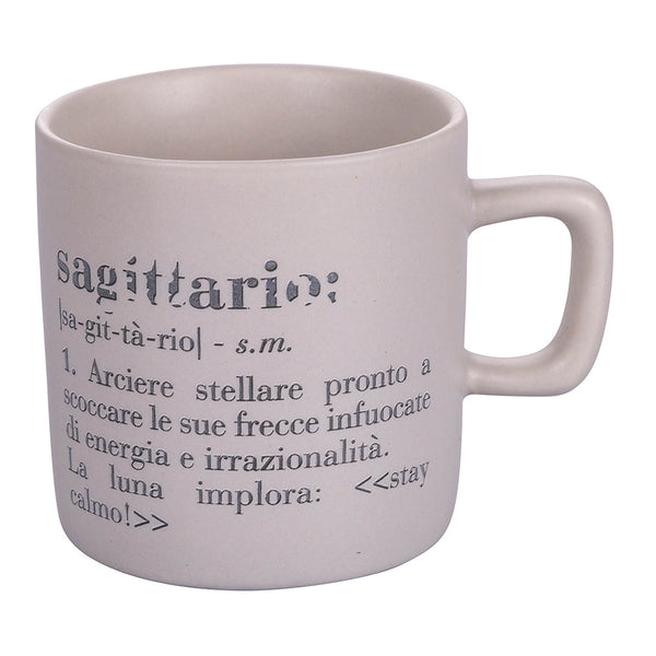 Tazzina Caffè Zodiaco "sagittario" Ø6x6,5 cm in Bone China VdE Tivoli 1996 Beige sconto