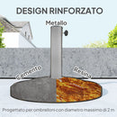 Base per Ombrellone Ø46x34 cm da 12 kg in Resina Metallo e Cemento Bronzo    