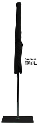 Ombrellone da Giardino 2x2 m Palo Ø38 mm in Alluminio Tessuto Olefin Trend Nero