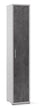 Armadio 1 Anta 39x199x41 cm Ossido Bianco/Ossido Nero