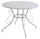 Tavolo da Giardino Rotondo Ø95cm in Metallo Old Bianco