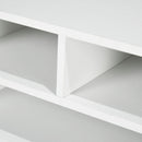 Mobile Porta Stampante con 3 Ripiani a 2 Livelli 47x40x22,5 cm in Truciolato Bianco     