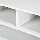 Mobile Porta Stampante con 3 Ripiani a 2 Livelli 47x40x22,5 cm in Truciolato Bianco     